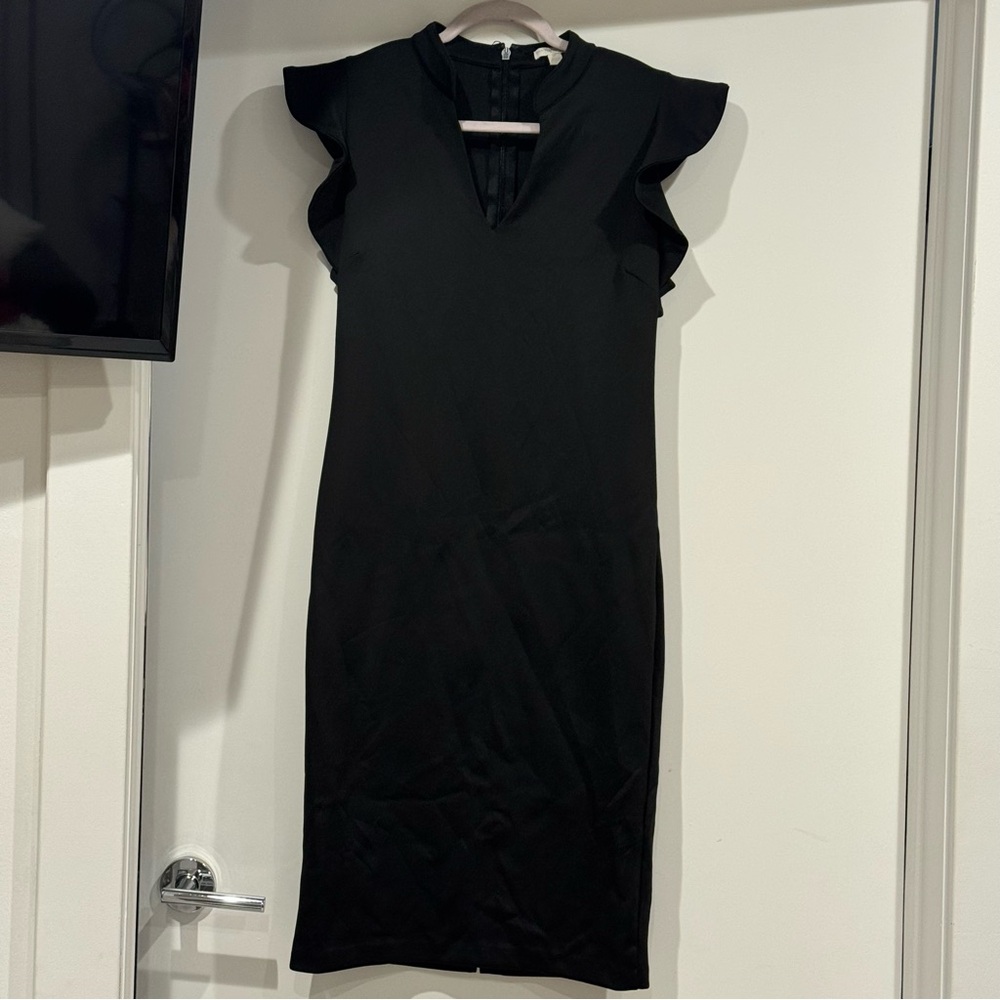 New York & Company Black Midi Dress